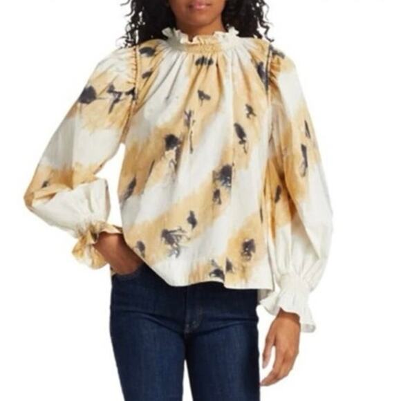 Sea New York Tops - Sea New York Tye Die Print Long Sleeve Button Down Back